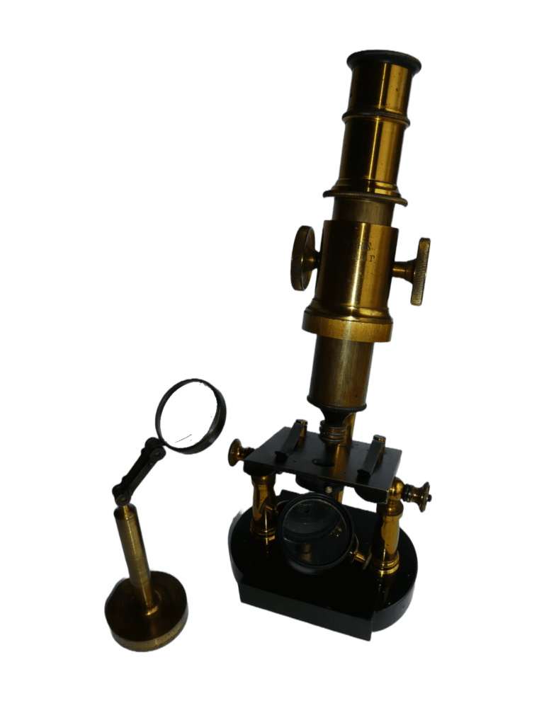 Double pillar microscope Dubbele pilaar microscoop